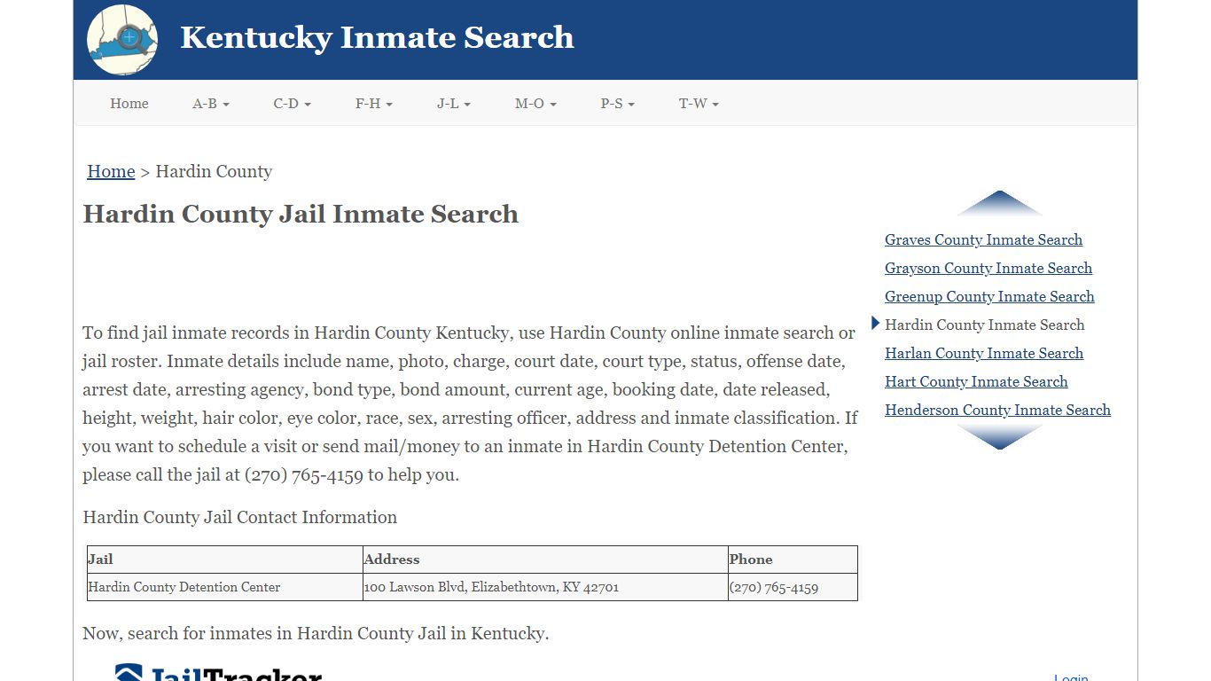 Hardin County Jail Inmate Search